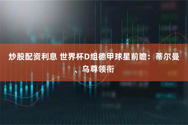 炒股配资利息 世界杯D组德甲球星前瞻:蒂尔曼、乌尊领衔